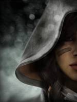 серая шапочка на фоне дождя